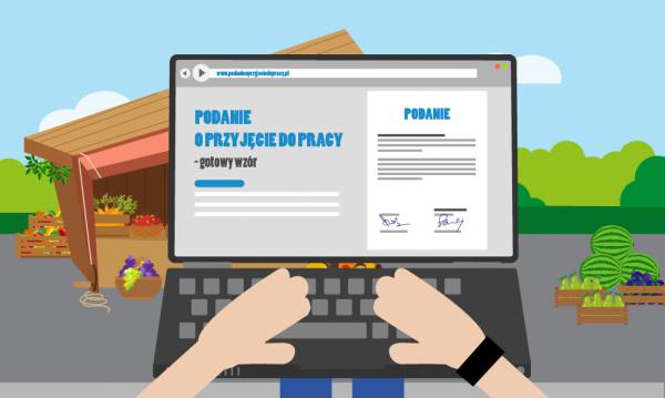 Podanie o przyjęcie do pracy - gotowy wzór